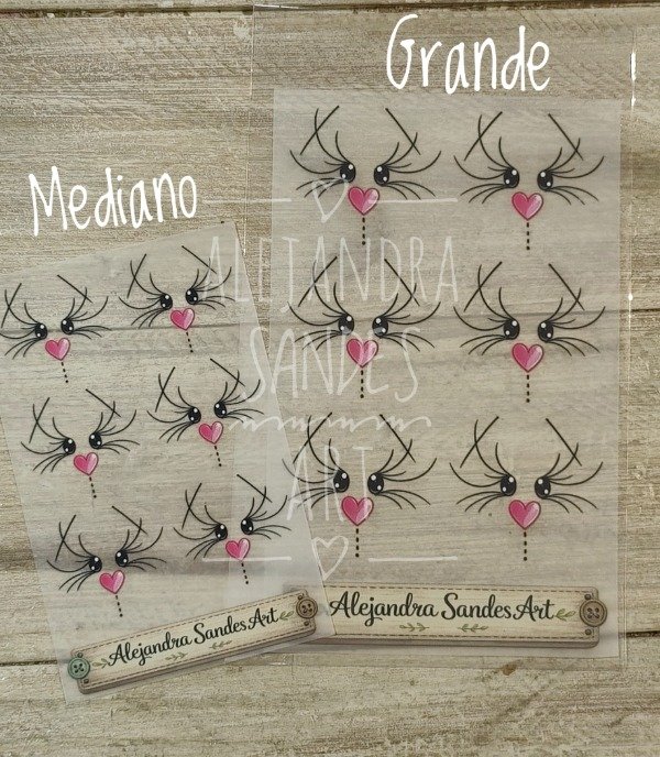 Producto - Ojos animalitos termotranferible