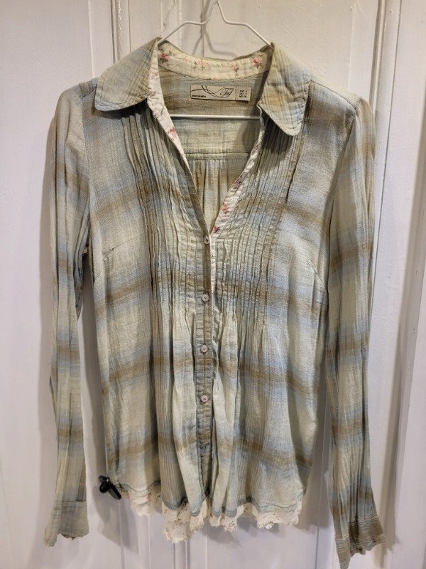 Producto - Camisa ZARA cuadrille marrón/azul- Talle S- PRECIO: 28X