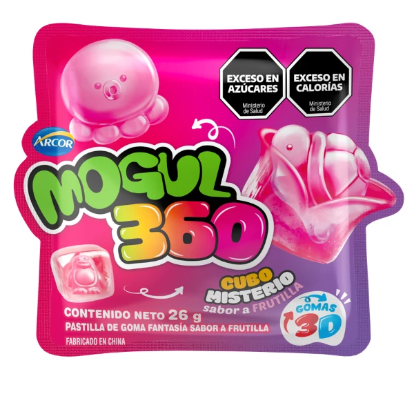 Producto - GOMITA MOGUL 360 CUBO MISTERIOSO FRUTILLA x20x25gr