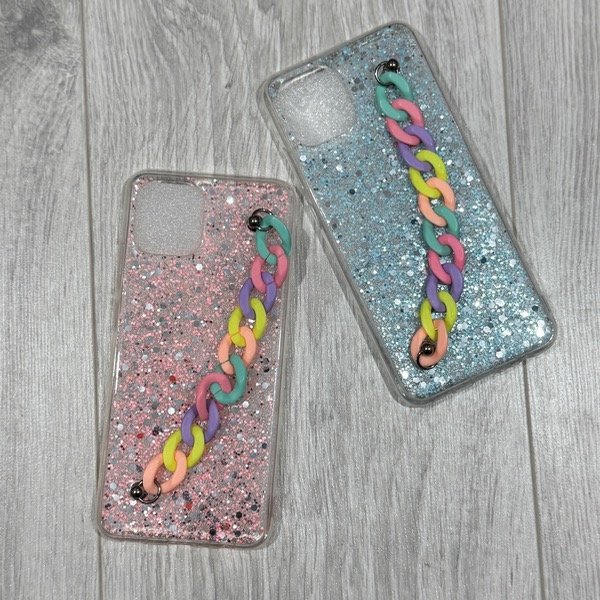 Producto - FUNDA CADENA BRILLOS A03