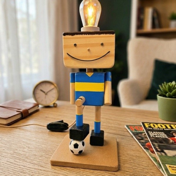 Producto - Velador Artesanal Futbol Boca Juniors
