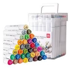 Producto - Marcador al agua Deli Sketch Doble Punta Fina/Biselada Box x 36