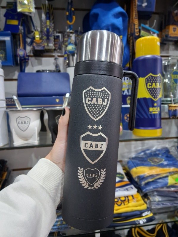 Producto - Termo con manija negro BOCA