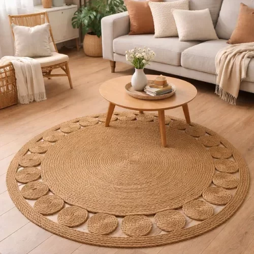 Producto - Alfombra Circulo Beige 1 Metro