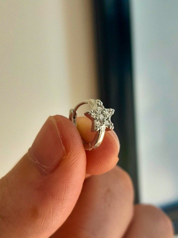 Producto - Aro Argolla Solitario Estrella