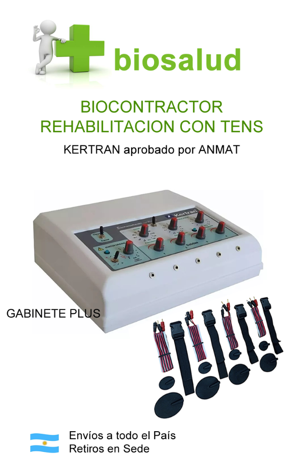 Producto - Biocontractor  Rehabilitacion Musc, TENS, iontoforesis, Kertran Gr Gabinete Plus