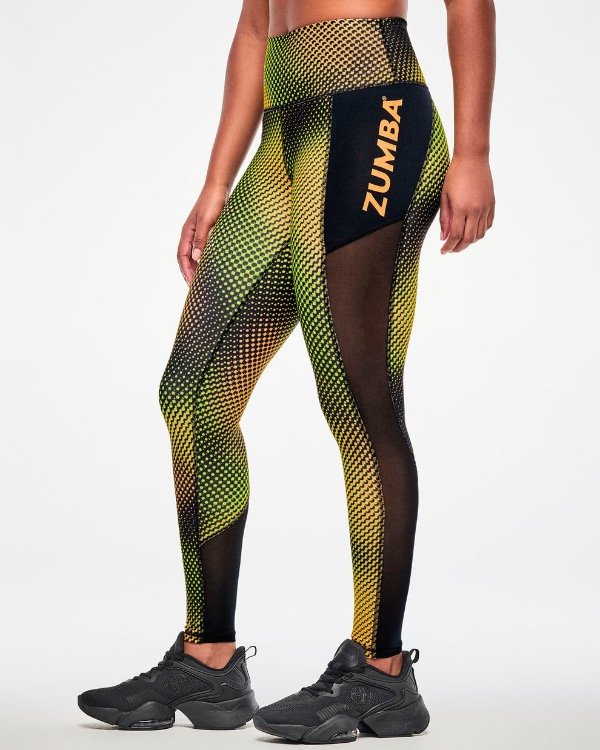 Producto - Electric Feel High Waisted Ankle Leggings With Inserts - 0