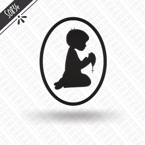 Producto - S0834 - Nene rezando (Primera comunión - stamp)