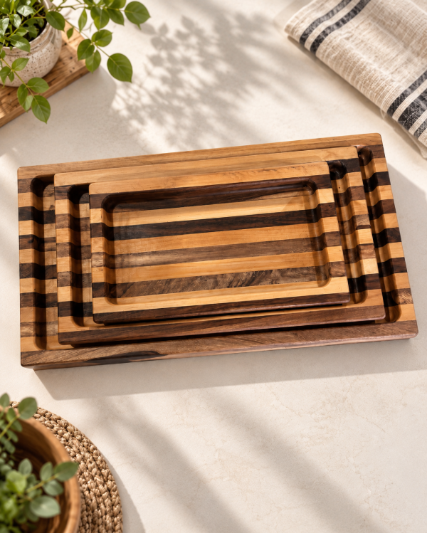 Producto - Set x3 bandejas "N23" combinadas guatambú y guayubira - 0
