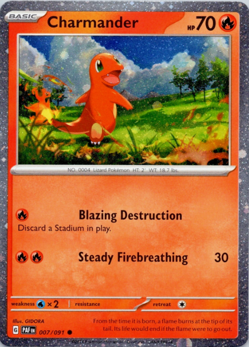 Producto - Charmander - 007/091 - Paldean Fates Cosmos Holo Charizard ex Special Collection