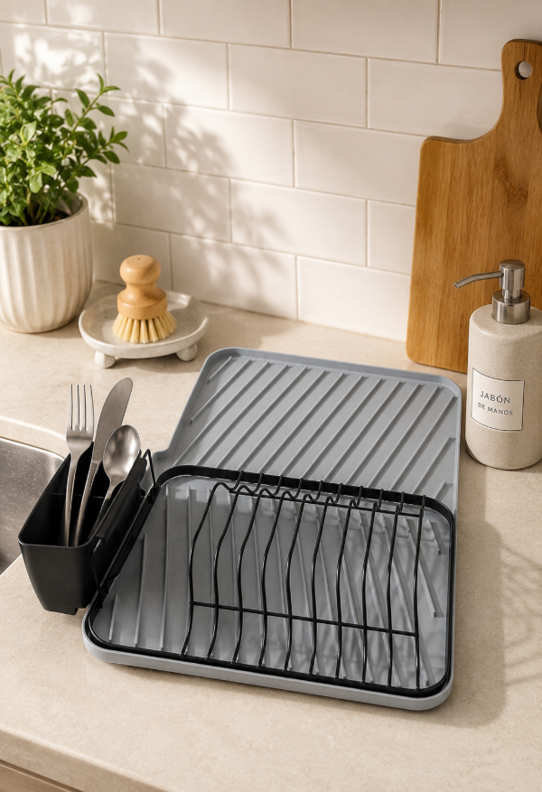 Producto - Seca platos acero gris - 0