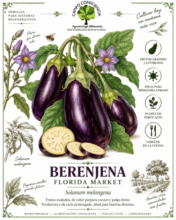 Producto - Berenjena Florida Market - Semillas Agroecológicas