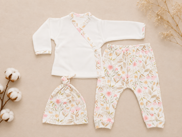 Producto - AJUAR BATA + PANTALON COMB. ESTAMPADO CON LISO