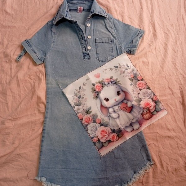 Producto - Vestido y aplique celeste 11