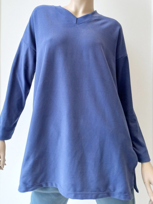 Producto - Sweater Largo Cuello V Darlon Brush (Art. 5688)