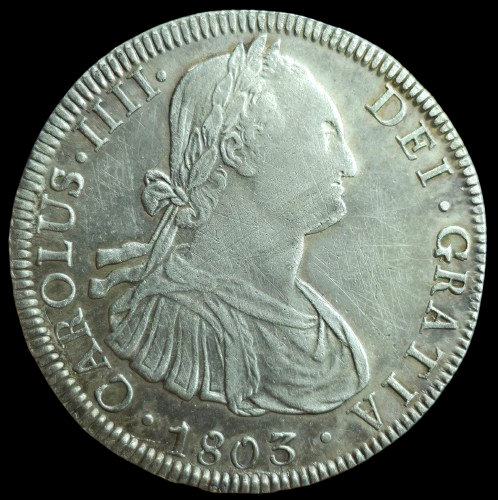 Producto - Potosi 8 Reales 1803 Carlos IIII PJ CJ#76.15 -VF