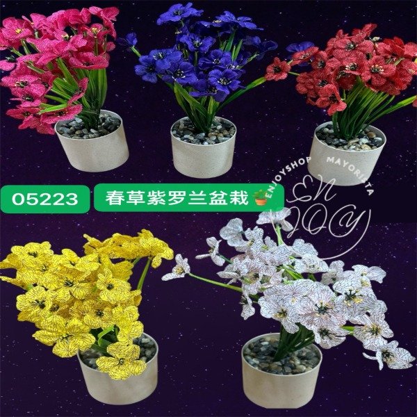 Producto - PLANTA ARTIFICIAL FLOR CON MACETA 05223