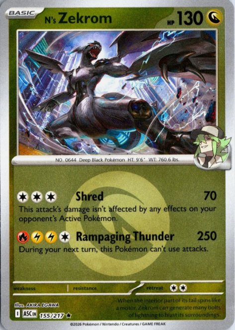 Producto - N's Zekrom (155/217) (Energy Symbol Pattern) [Mega Evolution: Ascended Heroes]