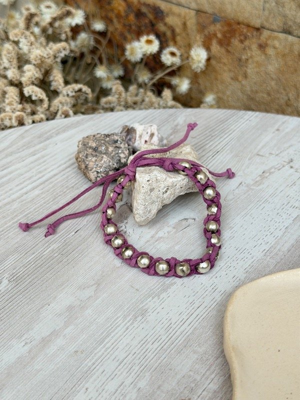 Producto - TOBILLERA BOLITAS LILA