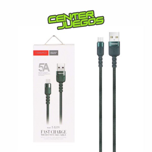 Producto - CABLE MALLADO MICRO USB 5A CARGA RÁPIDA 1.00M CELULAR TX15V TRANYCO