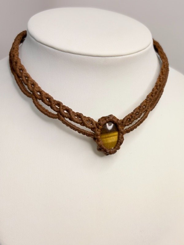 Producto - Choker Grecia Terra (ojo de tigre)