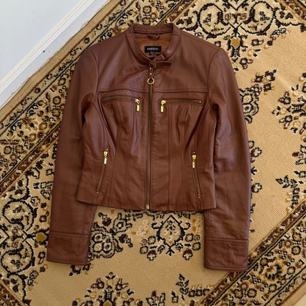 Producto - leather jacket brown bebe (S/M)