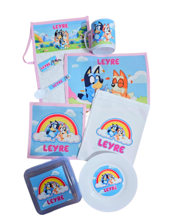 Producto - Set De Jardín Personalizado 7 Piezas con Taza + Cuchara + Tupper + Plato