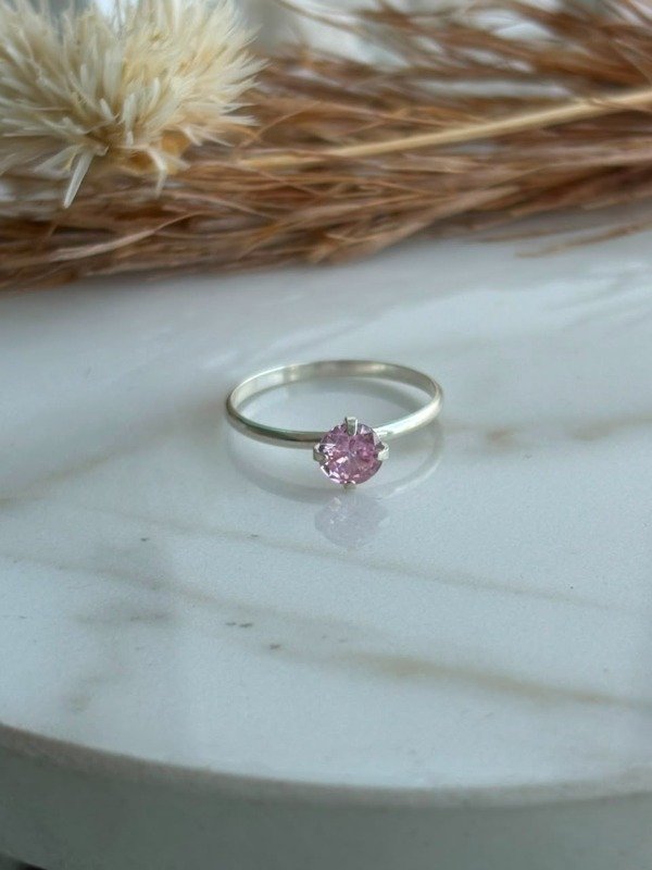 Producto - Anillo piedra rosa nena - 0