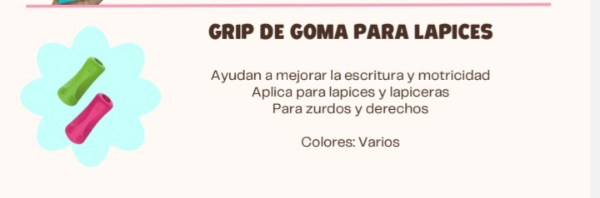 Producto - Grip de goma para LAPICES