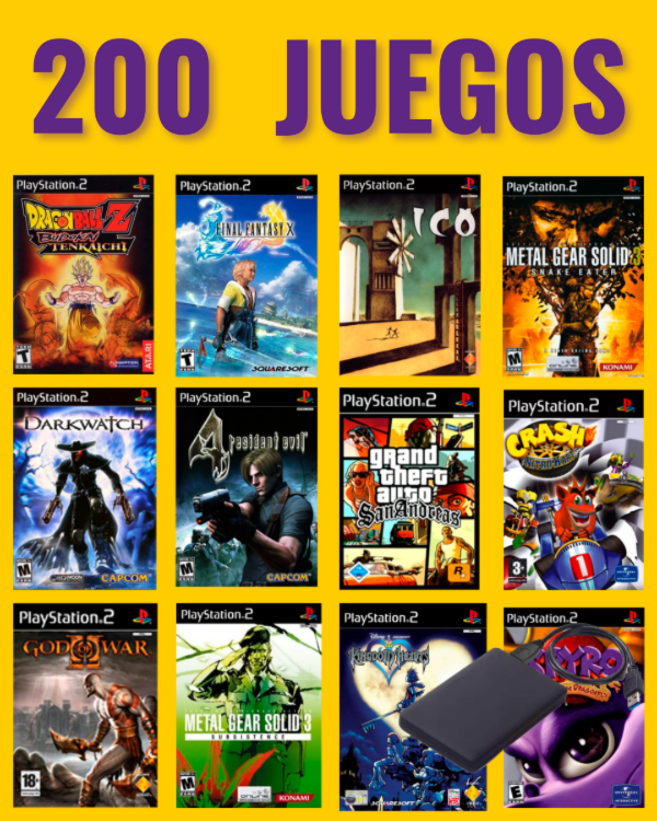 Producto - DISCO USB CON 200 JUEGOS A ELECCIÓN PARA PS2+ MEMORY CARD CON OPL