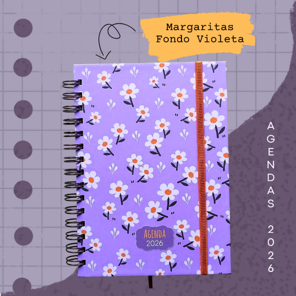 Producto - Agenda 2026 - Margaritas Fondo Violeta