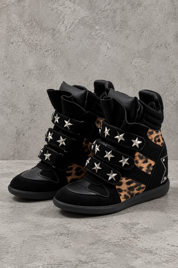 Producto - LEOPARD STUDDED WEDGE SNEAKERS - 1