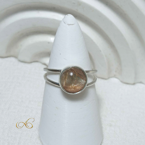 Producto - Anillo cuarzo con rutilo rojizo n15