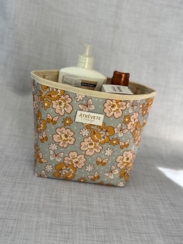 Producto - Cesta Organizadora - flor crema