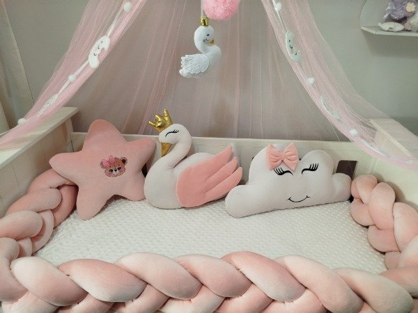 Producto - Set de Chichoneras Plush - Trenza, Cisne, Estrella y Nube