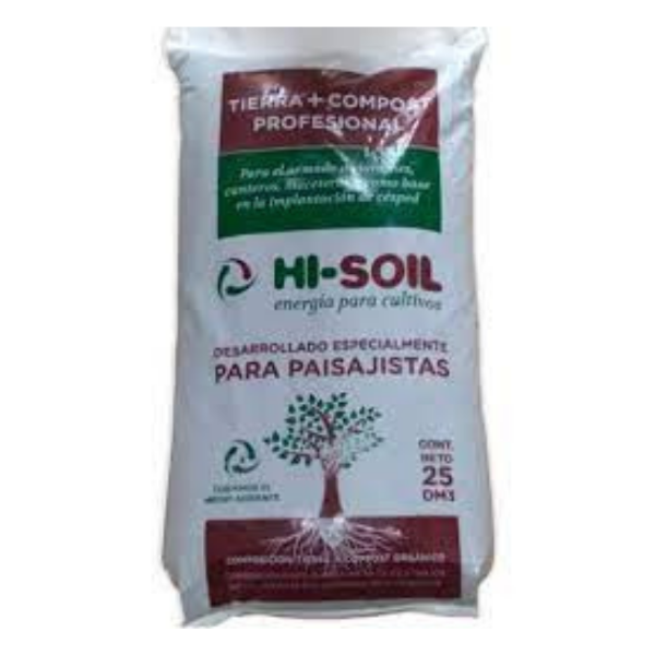 Producto - Tierra mejorada + Compost 25lts "HiSoil"