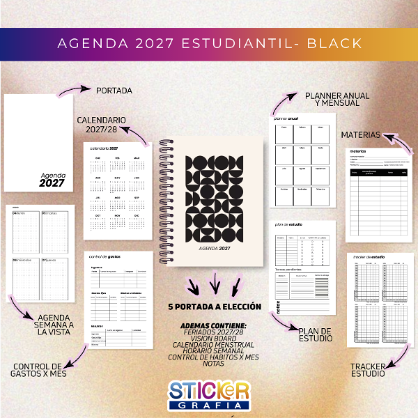 Producto - Agenda 2027 Estudiantil Black
