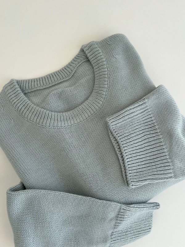 Producto - Sweater Basic Over Celeste