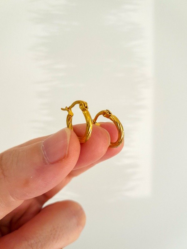 Producto - Aros Argollas Torzadas 10 MM