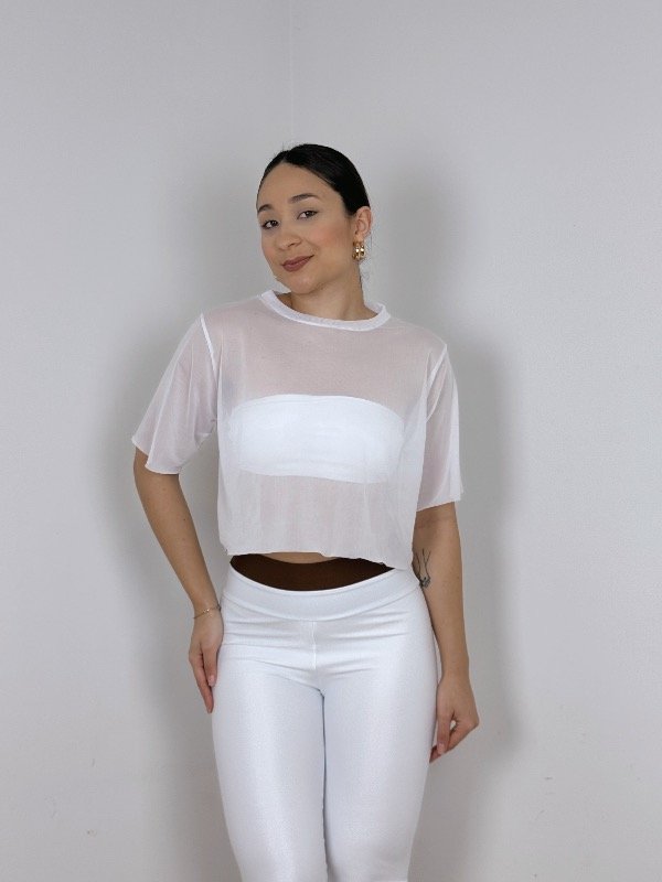 Producto - Cropped de tule - Blanco