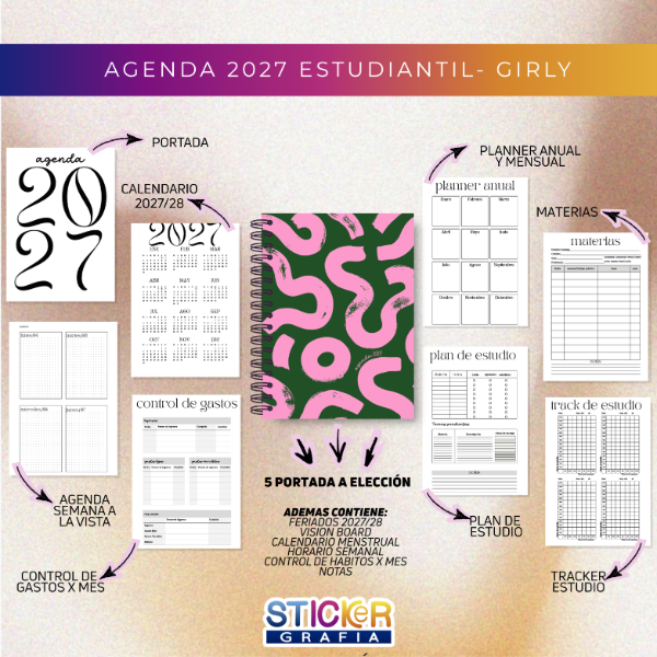 Producto - Agenda 2027 Estudiantil Girly
