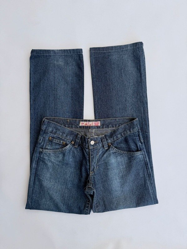 Producto - PANTALON DE JEAN AZUL TIRO BAJO