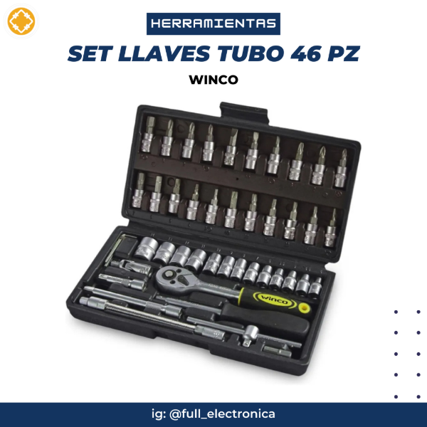 Producto - Set llaves tubo 46 piezas W9004