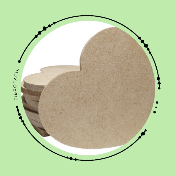 Producto - Corazones 10cm MDF 5.5mm x 10 Unidades