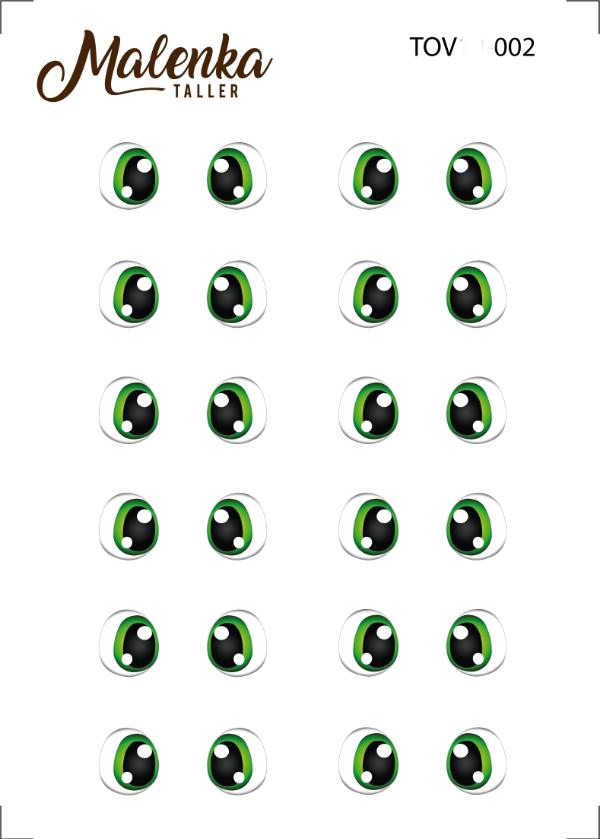 Producto - Ojos transfer TOV 002 verde