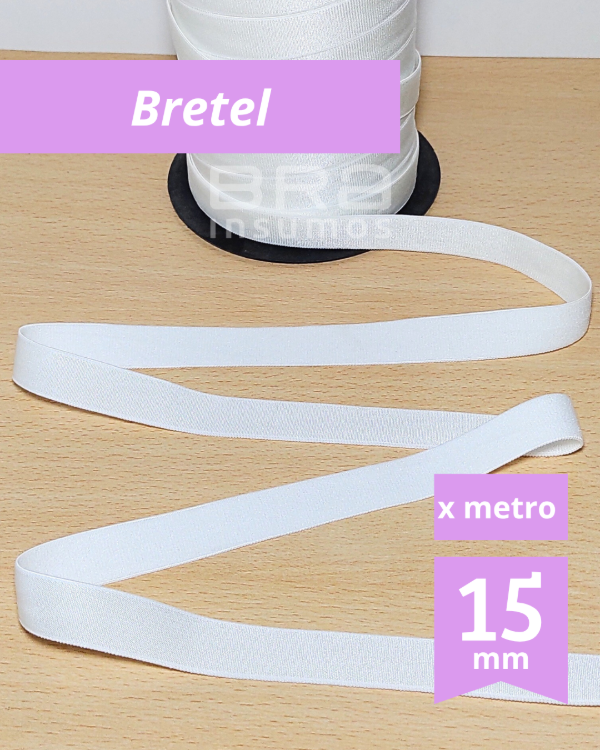 Producto - Bretel Rasado 15 mm - White Off (x Metro)