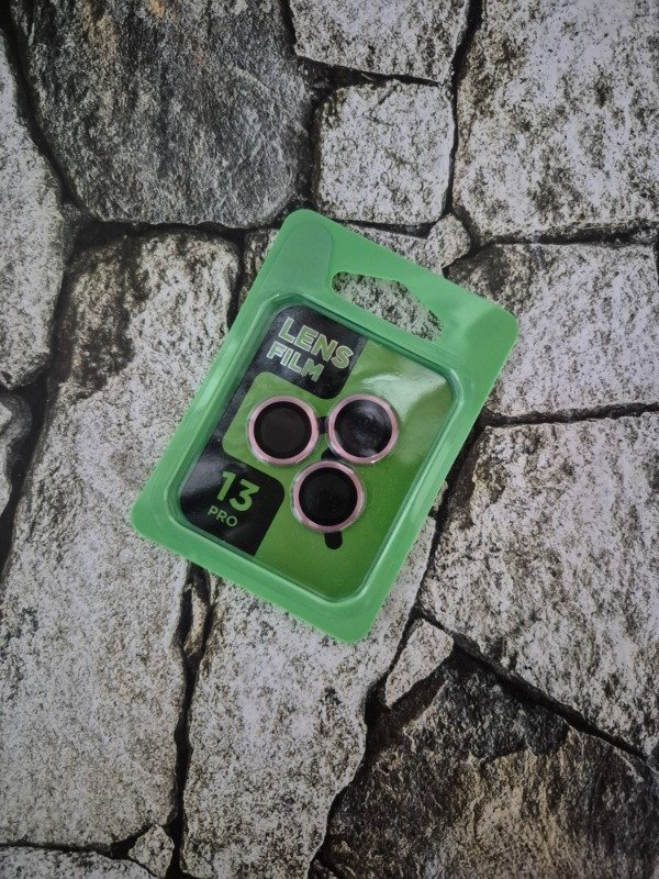 Producto - Protector de cámara Iphone 13 Pro/Pro Max rosa metalizado