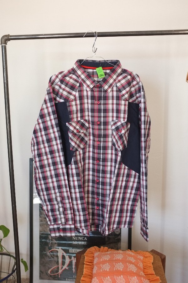 Producto - Camisa cuadrillé azul