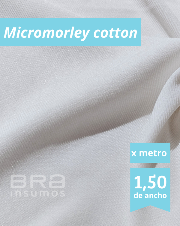 Producto - Micromorley cotton 1,5 m de Ancho - Blanco (x Metro) - 2