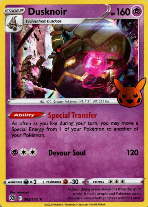 Producto - Dusknoir - 062/172 - Brilliant Stars - Holo Trick or Trade